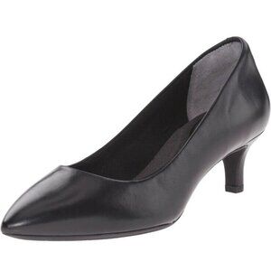 Rockport Total Motion Kalila Pumps Black Leather US Women's Size 8.5‎ New
